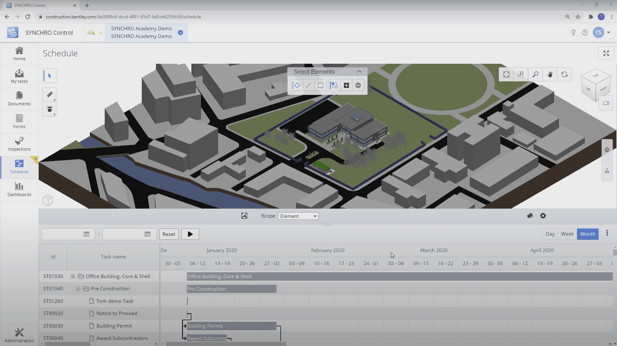 Track progress and tasks from your schedule